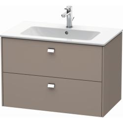 Тумба под раковину Duravit Brioso, 102х47,9х56,1 см, подвесная, 2 выдвижных ящика, ДСП, цвет: базальт/хром, шкафчик навесной, механизм доводчика, прямоугольная, правая/левая, в ванную комнату