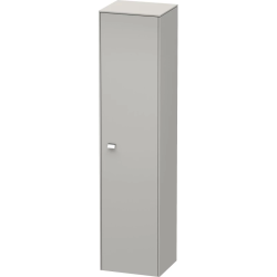 Пенал Duravit Brioso R, 42x36x177 см, подвесной, (правый), с дверцей, с полкой, со стеклянными полками, цвет: бетонно-серый/хром, в ванную комнату