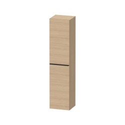 Пенал Duravit D-Neo, 40x36x176 см, подвесной, (правый), с распашной дверцей/одностворчатый, с 5 стеклянными полками, цвет: натуральный дуб, в ванную комнату