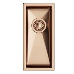 Мойка 440х210 см TopZero серия TNL/Color X, цвет медь, универсальная, из нержавеющей стали, матовая, прямоугольная, отверстие под смеситель, слив-перелив, для кухни