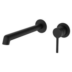 Смеситель для раковины/умывальника Raglo R20.11.06 встраиваемый/настенный, однорычажный, неповоротный, латунь, длина излива 215 мм, керамический, цвет черный