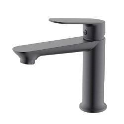 Смеситель для раковины/умывальника Splenka S41.10.09 однорычажный, неповоротный, фиксированный излив, длина 126 мм, высота 110 мм, латунь, цвет графит