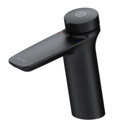 Смеситель для раковины/умывальника AM.PM Inspire V2.0 TouchReel, нажимной, неповоротный, керамический, длина излива 125 мм, латунь, цвет черный матовый