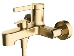 Смеситель для ванны/душа Esko Sochi Gold однорычажный, настенный, излив короткий 109 мм, фиксированный, без аксессуаров, золото, латунь