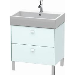 Тумба под раковину Duravit Brioso, 68,4х45,9х57 см, напольная, цвет: светло-голубой, 2 выдвижных ящика, ДСП, прямоугольная, левая/правая, в ванную комнату