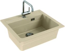 Сет мойка+смеситель ALVEUS для кухни №32F GRANITAL, мойка GRANITAL ATROX 30 TERRA-G22, арт. 1131993 59х50х19,5 см, врезная, искусственный гранит, прямоугольная, цвет песчаный, смеситель DUAL SAT, арт. 1139809 однорычажный, поворотный