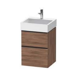 Тумба под раковину Duravit D-Neo, 48,4х44,2х62,5 см, подвесная, 2 выдвижных ящика, ДСП, цвет: орех матовый, шкафчик навесной, прямоугольная, правая/левая, в ванную комнату