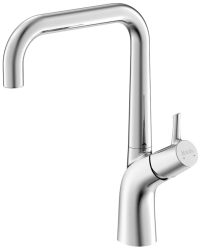 Смеситель для кухни/мойки IDDIS Kitchen Line, однорычажный, поворотный, керамический картридж, длина излива 195 мм, латунь, цвет хром