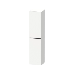 Пенал Duravit D-Neo, 40x24x132 см, подвесной, (левый), с распашной дверцей/одностворчатый, с 4 стеклянными полками, цвет: белый матовый, в ванную комнату