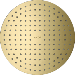 Верхний душ AXOR ShowerSolutions 250 2je, потолочный/скрытый монтаж, круглый, с 2 режимами, размер 25 см, металлический, цвет: шлифованная медь, для душа/ванной