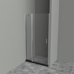 Душевая дверь BelBagno Uno, 100х190 см, прозрачное стекло/профиль хром, в нишу, универсальная установка, закаленное стекло, распашная