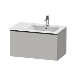 Тумба под раковину Duravit D-Neo, 81х46,2х44 см, подвесная, 1 выдвижной ящик, ДСП, цвет: бетонно-серый, шкафчик навесной, прямоугольная, правая/левая, в ванную комнату