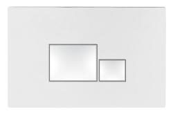 Кнопка смыва BelBagno, прямоугольная, цвет: белый глянцевый. пластик, клавиша управления для сливного бачка, инсталляции унитаза, двойная, механическая, панель, универсальная, размер 26х16,7х1,2 см