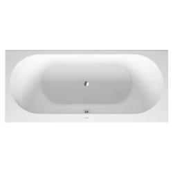Ванна Duravit Darling New 180х80 см встраиваемая/пристенная, акриловая, цвет: белый, (без гидромассажа, ножек, сифона, фронтальной панели), прямоугольная, с двумя наклонами для спины