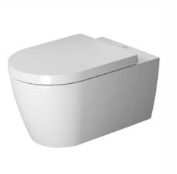 Унитаз Duravit ME by Starck WonderGliss 37х57 см, подвесной, цвет белый/белый шелковисто-матовый, санфарфор, овальный, горизонтальный (прямой) выпуск, под скрытый бачок/инсталляцию, безободковый, антигрязевое покрытие, без сиденья