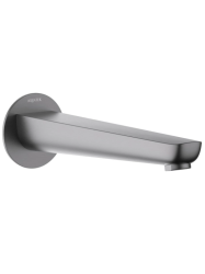 Излив Aquatek Бетта для ванны, длина 224 мм, оружейная сталь, латунь, встраиваемый/встроенный