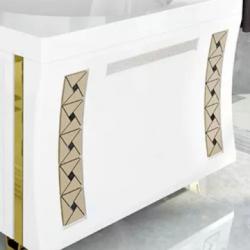 Панель торцевая РАДОМИР к ванне Анабель, с ложементами под декор 85х48 см, акриловая, белая, (экран для ванны) прямоугольная, боковая панель, правая