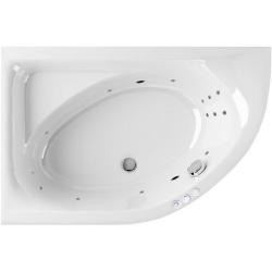 Ванна Excellent Aquarella SMART, 150х100 см, акриловая, цвет- белый/хром, (с гидромассажем), с каркасом, асимметричная, левосторонняя, левая, приставная/встраиваемая