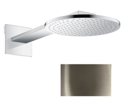 Верхний душ AXOR ShowerSolutions 250 1jet, с держателем, настенный монтаж, круглый, с 1 режимом, размер 25 см, металлический, цвет: полированный никель, для душа/ванной