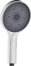 Душевая лейка IDDIS SpaHome, круглая, с 3 режимами, размер 130 мм, ABS-пластик, цвет хром/темно-серый, для душа/ванной