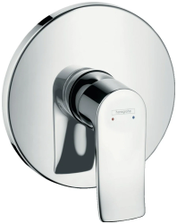 Смеситель для душа Hansgrohe Metris HighFlow однорычажный, скрытого монтажа, керамический, настенный/встраиваемый, однорычажный, без излива, без шланга/лейки, латунь, цвет хром