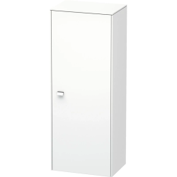 Пенал Duravit Brioso R, 52x36x133 см, подвесной, (правый), с дверцей, с полкой, со стеклянными полками, цвет: белый матовый/хром, в ванную комнату