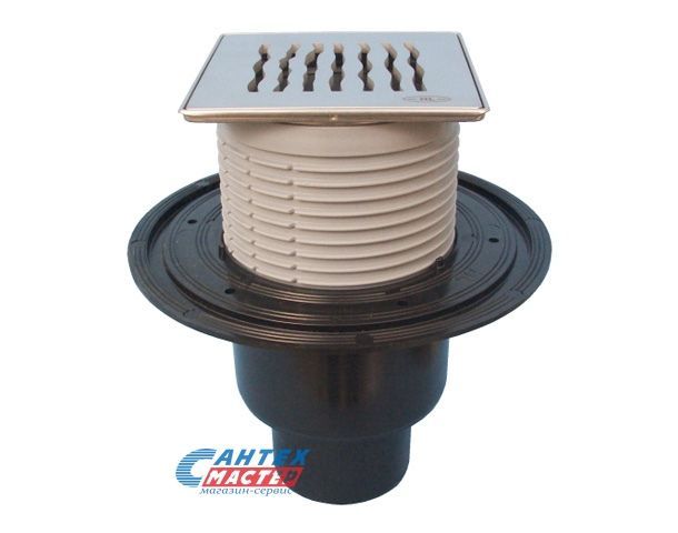 Трап Ду50,75,110 с "сухим" сифоном,с решеткой HL3123 "КЛИК-КЛАК" с вертикальным выпуском, HL 310NPr-3123