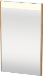 Зеркало Duravit Brioso, 42х70х4,5 см с LED/ЛЕД-подсветкой, прямоугольное, подвесное/настенное, цвет рамы: дуб европейский, сенсорный выключатель, диммер, для ванной