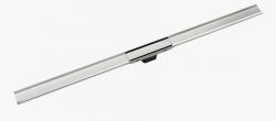 Дренажный канал Geberit CleanLine80, для трапа, цвет нержавеющая сталь, для душа в полу, без затвора, прямой выпуск, L=30-130см, нержавеющая сталь, прямоугольный