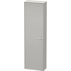 Пенал Duravit Brioso L, 52x24x177 см, подвесной, (левый), с дверцей, с полкой, со стеклянными полками, цвет: бетонно-серый/хром, в ванную комнату