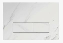 Кнопка смыва IDDIS On-x, прямоугольная, мраморный белый. HPL-пластик, клавиша управления для сливного бачка, инсталляции унитаза, двойная, механическая, панель, универсальная, размер 25,9х17,9х2,9 см