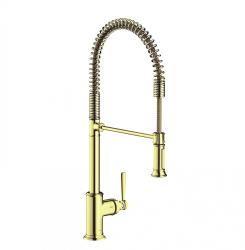 Смеситель для кухни/мойки Axor Montreux 210 Semi-Pro, однорычажный, керамический, с поворотным/вытяжным/гибким изливом, длина 27 см, латунь, цвет шлифованная медь, кухонный Смеситель для кухни/мойки Axor Montreux 210 Semi-Pro, однорычажный, керамический, с поворотным/вытяжным/гибким изливом, длина 27 см, латунь, цвет шлифованная медь, кухонный