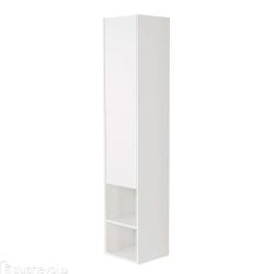 Пенал BelBagno Kraft, 33х30х160 см, подвесной, правый, 1 распашная дверь/1 открытая полка, механизм доводчика, цвет белый матовый, в ванную комнату
