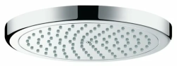 Верхний душ Hansgrohe Croma 220 1jet EcoSmart, настенный/потолочный, круглый, с 1 режимом: RainAir, размер 22 см, латунь, цвет хром, для душа/ванной