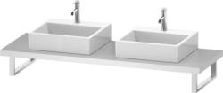 Столешница Duravit Brioso, для консоли, консольное полотно, 80х55 см, ДСП, прямоугольная, цвет: белый матовый,  для двух раковин/умывальников/рукомойников, 2 выреза под раковину, установка по краям