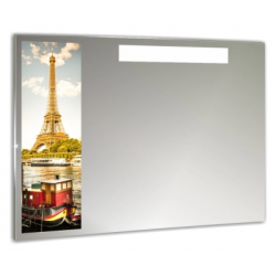 Зеркало Silver Мirrors ДАЛИ №8, 80х60 см, с LED/ЛЕД-подсветкой, прямоугольное, выключатель-датчик на движение, УФ-печать, для ванны