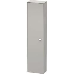 Пенал Duravit Brioso L, 27х19,6х133,1 см, подвесной/напольный, (левый), с дверцей/одностворчатый, с полками, со стеклянными полками, цвет: бетонно-серый/хром, в ванную комнату