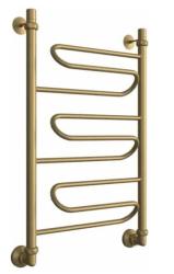 Полотенцесушитель Двин W 80/50, водяной (1"-1/2" К3  золотой матовый), универсальное подключение, нержавеющая сталь, настенный, форма лесенка, цвет золотой матовый, к отоплению и ГВС, для отопления, обогрева в ванной