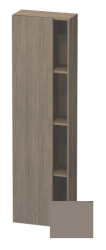 Пенал Duravit DuraStyle, 50x24x180 см, подвесной, (левый), с дверцей, с закрытыми/открытыми полками, цвет: дуб терра/базальт, в ванную комнату
