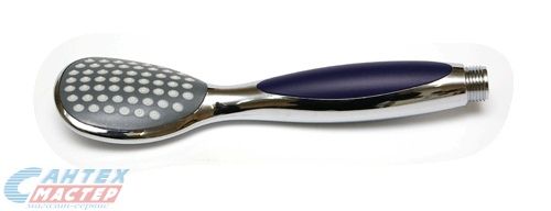 Лейка душевая Melodia Prime 65х85 мм ручная, капля, 1 режим, хром/серый/фиолетовый, ABS пластик, для душа/ванной MKP20570P