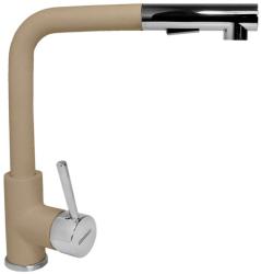 Смеситель для кухни/мойки Longran Impact, однорычажный, поворотный/выдвижной излив, керамический картридж, высокий, длина излива 237 мм, латунь, цвет колорадо