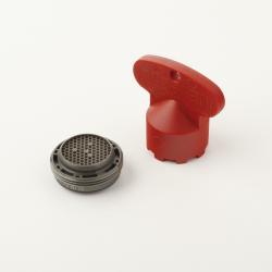 Аэратор IDDIS Optima Home для смесителя М24 бескорпусный, наружная резьба, пластик, встраиваемый, под ключ 996P24V3SM