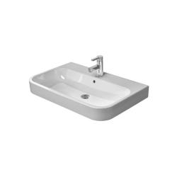 Раковина DURAVIT Happy D.2 65х50,5х17 см, подвесная, прямоугольная, санфарфор, цвет белый, с 1 отверстием под смеситель, слив/перелив