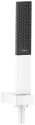 Душевой гарнитур Hansgrohe Rainfinity 100 1j Porter, длина 160 см,  комплект: ручной душ-«палочка»/держатель для душа/шланг для душа, пластиковый, цвет матовый белый, наружного монтажа, настенный, для душа/ванной
