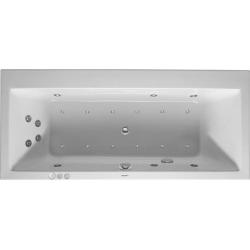 Ванна Duravit Vero Air 180х80 см гидромассажная, встраиваемая/пристенная, акриловая, цвет: белый, с ножками/сливом-переливом, без фронтальной панели, прямоугольная, с системой гидромассажа Air-System, c двумя наклонами для спины