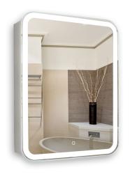 Зеркальный шкаф Silver Мirrors Фиджи, 50,8х75,6 см, навесной, цвет белый, зеркало с подсветкой LED/ЛЭД, сенсорный выключатель, с 1 распашной дверцой/одностворчатый