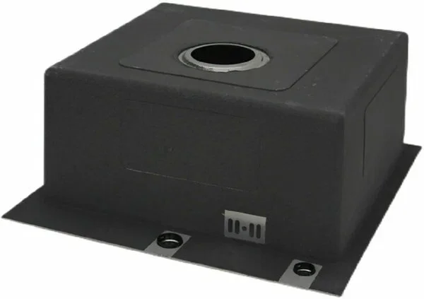 Мойка кухонная Hoffger 5848L врезная, Black (черная) 580х480х225 мм нержавеющая сталь, крыло справа, прямоугольная, с PVD покрытием, с отверстием под смеситель, слив-перелив