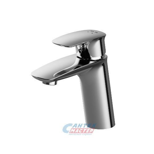 Смеситель для раковины Am.Pm Spirit V2.1 однорычажный, излив короткий, длина 114 мм, керамический, латунь, цвет хром, с донным клапаном