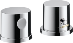 Смеситель для ванны Axor Uno термостатический, монтаж на борт ванны, скрытый, без излива, латунь, цвет хром, без душевого шланга/лейки, на 2 отверстия, для 2-х потребителей