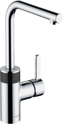 Смеситель для кухни/мойки KLUDI E-GO, однорычажный, сенсорный, поворотный, латунный,  длина излива 215 мм, латунь, цвет хром